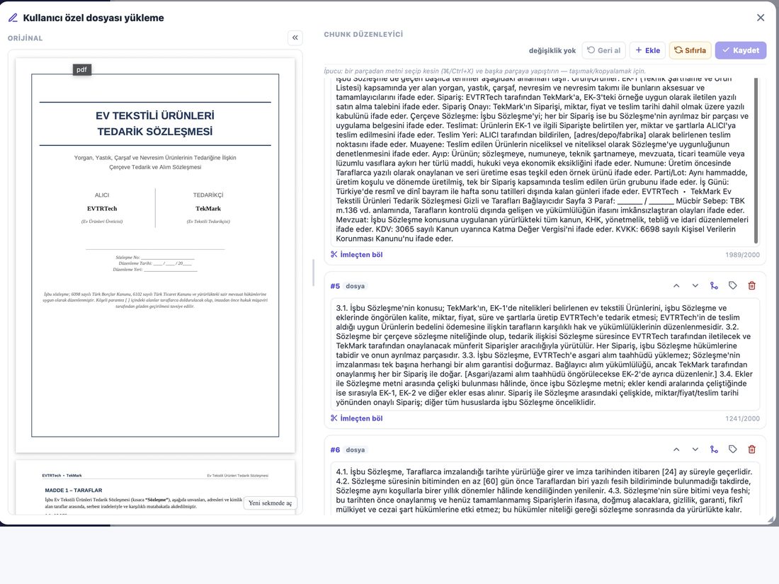 Uploading your own document: file, folder and type.